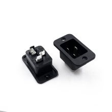 16A 3 Pin Ac Power Socket With Screw Hole IEC JR-305 C20 PDU Universal Electrical Output